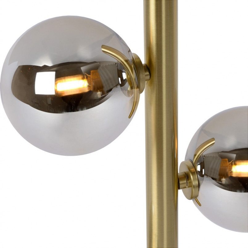 Lampa podłogowa Tycho | Szklane kule, mosiądz | Lucide