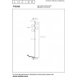 Lampa podłogowa Tycho Lucide - Szkło dymione, czarny