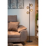 Lampa podłogowa Tycho Lucide - Szkło dymione, czarny
