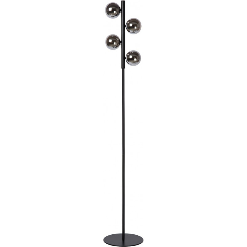 Lampa podłogowa Tycho Lucide - Szkło dymione, czarny