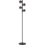 Lampa podłogowa Tycho Lucide - Szkło dymione, czarny