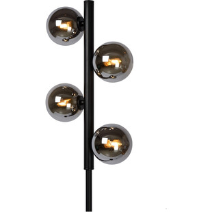 Lampa podłogowa Tycho Lucide - Szkło dymione, czarny