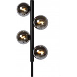 Lampa podłogowa Tycho Lucide - Szkło dymione, czarny