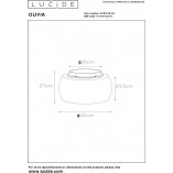 Plafon szklany Olivia 40cm dymiony Lucide | Nowoczesne lampy
