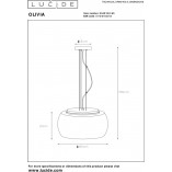 Lampa wisząca Olivia Lucide | Szkło dymione, nowoczesny design
