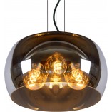 Lampa wisząca Olivia Lucide | Szkło dymione, nowoczesny design