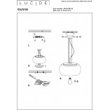 Lampa wisząca Olivia - szkło dymione, nowoczesny design | Lucide
