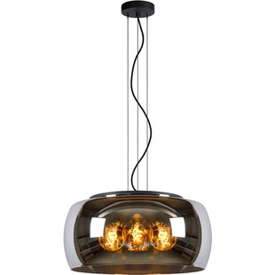 Lampa wisząca Olivia - szkło dymione, nowoczesny design | Lucide