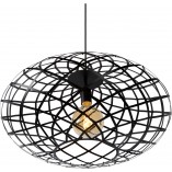 Lampa wisząca loft Lucide Wolfram | Czarna, E27, 65cm