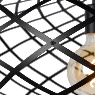 Lampa wisząca loft Lucide Wolfram | Czarna, E27, 65cm