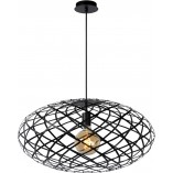 Lampa wisząca loft Lucide Wolfram | Czarna, E27, 65cm