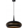 Lampy do salonu, sypialni i kuchni | Lampa wisząca ażurowa Rayco 45cm czarna Lucide