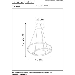 Lampa wisząca LED Triniti | Nowoczesny design Lucide