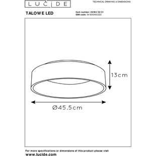 Plafon LED Talowe Lucide | Nowoczesne oświetlenie