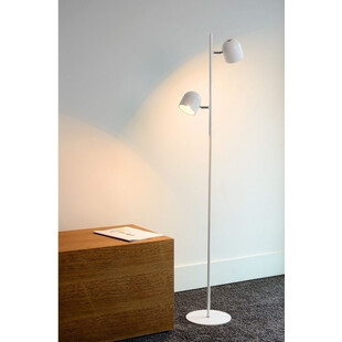 Lampa podłogowa LED biała Lucide Skanska - Nowoczesny design