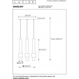 Lampa wisząca Margary LED III czarna | Lucide - Nowoczesne oświetlenie