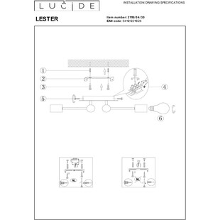 Plafon Loft Lester IV | Lucide - Nowoczesne Oświetlenie
