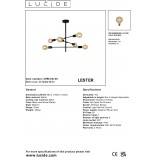 Lampa Sufitowa Loft Czarna "Patyczak" Lester VI | Lucide