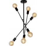 Lampa Sufitowa Loft Czarna "Patyczak" Lester VI | Lucide