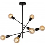 Lampa Sufitowa Loft Czarna "Patyczak" Lester VI | Lucide
