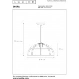 Lampa Wisząca Loft Dikra Czarna | Lucide - Nowoczesne Oświetlenie