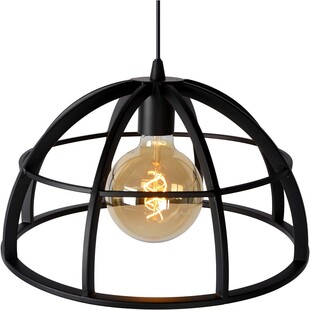 Lampa Wisząca Loft Dikra Czarna | Lucide - Nowoczesne Oświetlenie