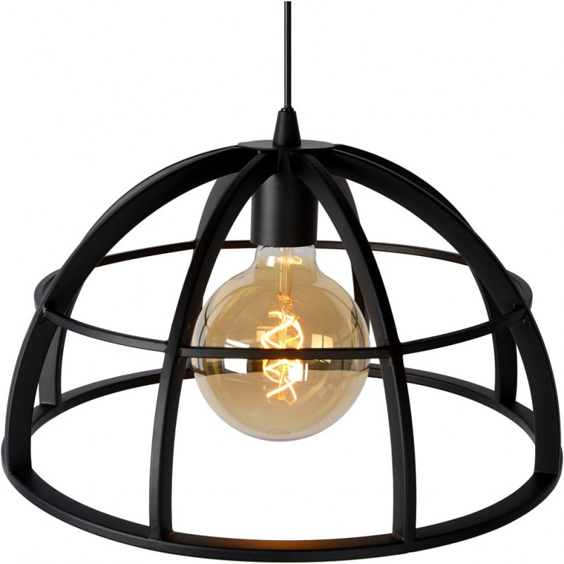 Lampa Wisząca Loft Dikra Czarna | Lucide - Nowoczesne Oświetlenie