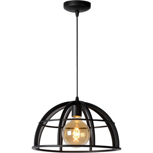 Lampa Wisząca Loft Dikra Czarna | Lucide - Nowoczesne Oświetlenie