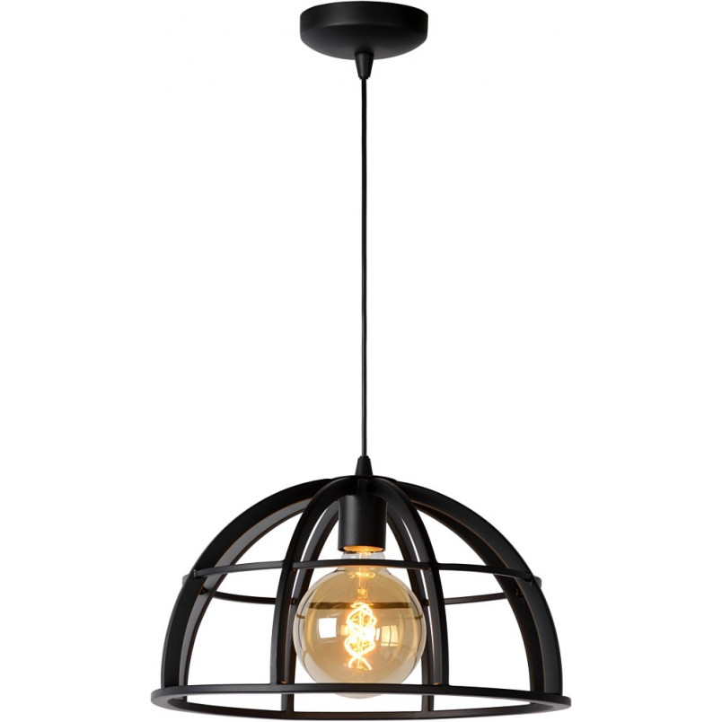 Lampa Wisząca Loft Dikra Czarna | Lucide - Nowoczesne Oświetlenie