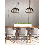 Lampa wisząca Dikra czarna - Loftowa lampa 2-punktowa Lucide