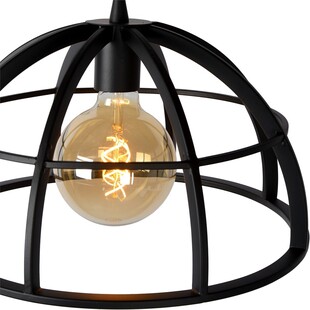 Lampa wisząca Dikra czarna - Loftowa lampa 2-punktowa Lucide