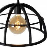 Lampa wisząca Dikra czarna - Loftowa lampa 2-punktowa Lucide