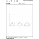 Lampa Wisząca Dikra Czarna | Lucide - Loftowa Elegancja