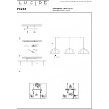 Lampa Wisząca Dikra Czarna | Lucide - Loftowa Elegancja