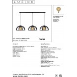 Lampa Wisząca Dikra Czarna | Lucide - Loftowa Elegancja