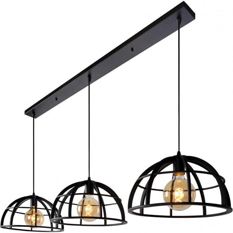 Lampa Wisząca Dikra Czarna | Lucide - Loftowa Elegancja