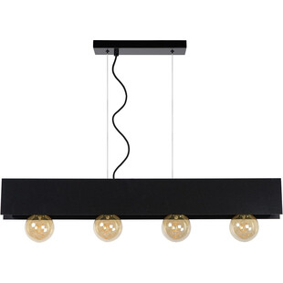 Lampa Wisząca Loft Surtus IV | Czarna, 90cm | Lucide