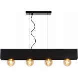 Lampa Wisząca Loft Surtus IV | Czarna, 90cm | Lucide