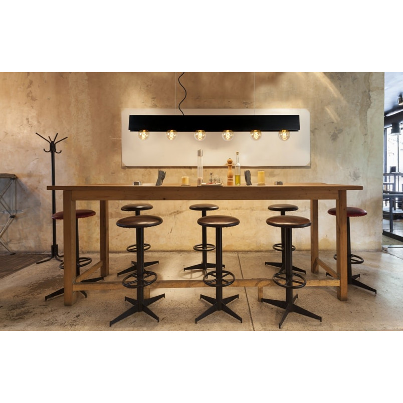 Lampa Wisząca Loft Surtus VI | Czarna, 134cm | Lucide