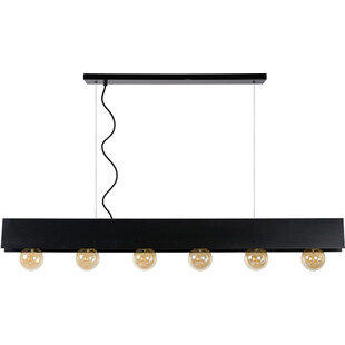 Lampa Wisząca Loft Surtus VI | Czarna, 134cm | Lucide