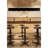 Lampa Wisząca Loft Surtus VI | Czarna, 134cm | Lucide