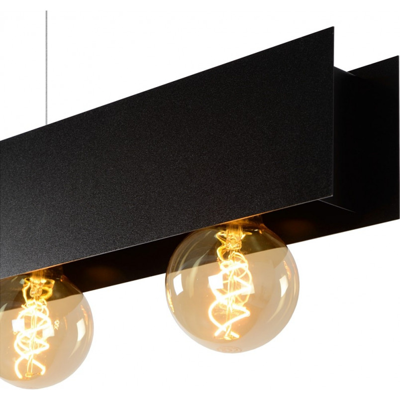 Lampa Wisząca Loft Surtus VI | Czarna, 134cm | Lucide