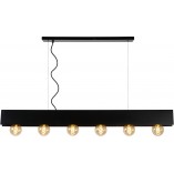 Lampa Wisząca Loft Surtus VI | Czarna, 134cm | Lucide