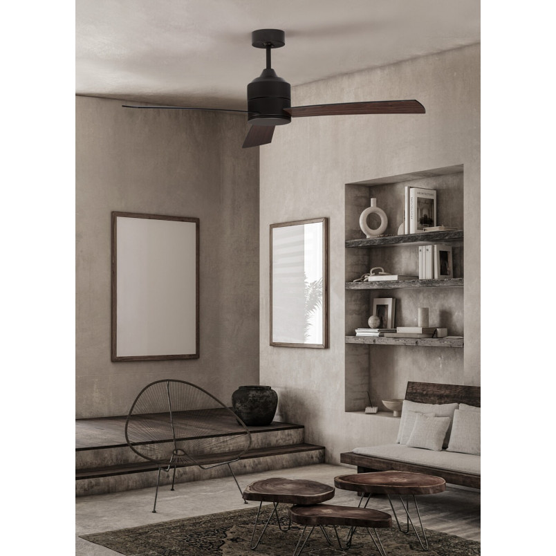 Lampa sufitowa Wind LED - czarny/orzech | Decolab24