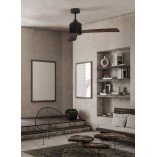Lampa sufitowa Wind LED - czarny/orzech | Decolab24