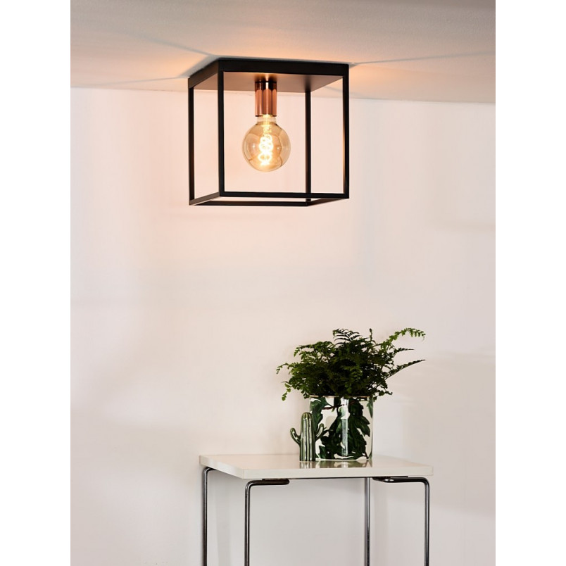 Plafon Loft Arthur czarny 25x25cm | Lucide - Kup teraz!