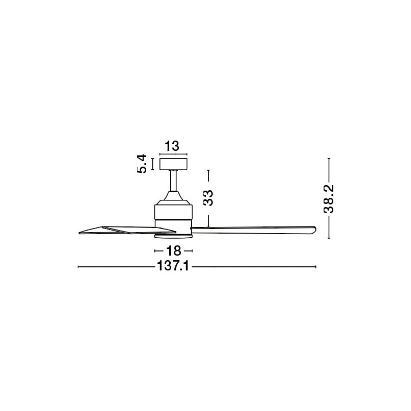 Lampa sufitowa Wind LED - czarny/orzech | Decolab24