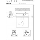 Plafon Loft Arthur czarny 25x25cm | Lucide - Kup teraz!