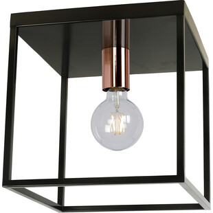 Plafon druciany loft Arthur 25x25cm czarny Lucide