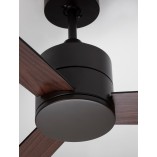Lampa sufitowa Wind LED - czarny/orzech | Decolab24